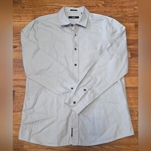 Mavi SLIM Long Sleeve Gray Shirt- Large